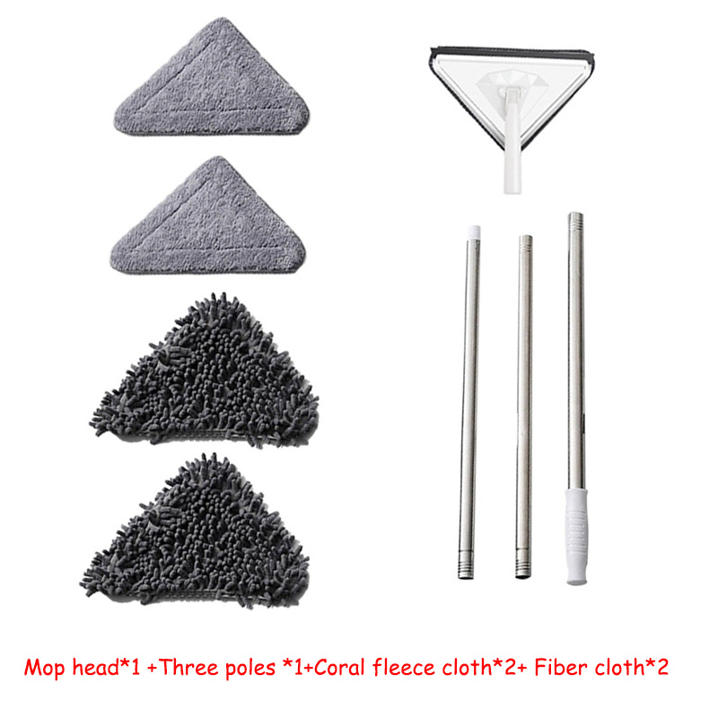 

1 set of 360 Rotating Triange Retractabe Househod Ceaning azy Magic Mop