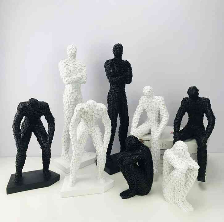 

crafts Mosaic Resin Decoration Nordic Modern Simple Living Room Model Hotel Accessories Y1206