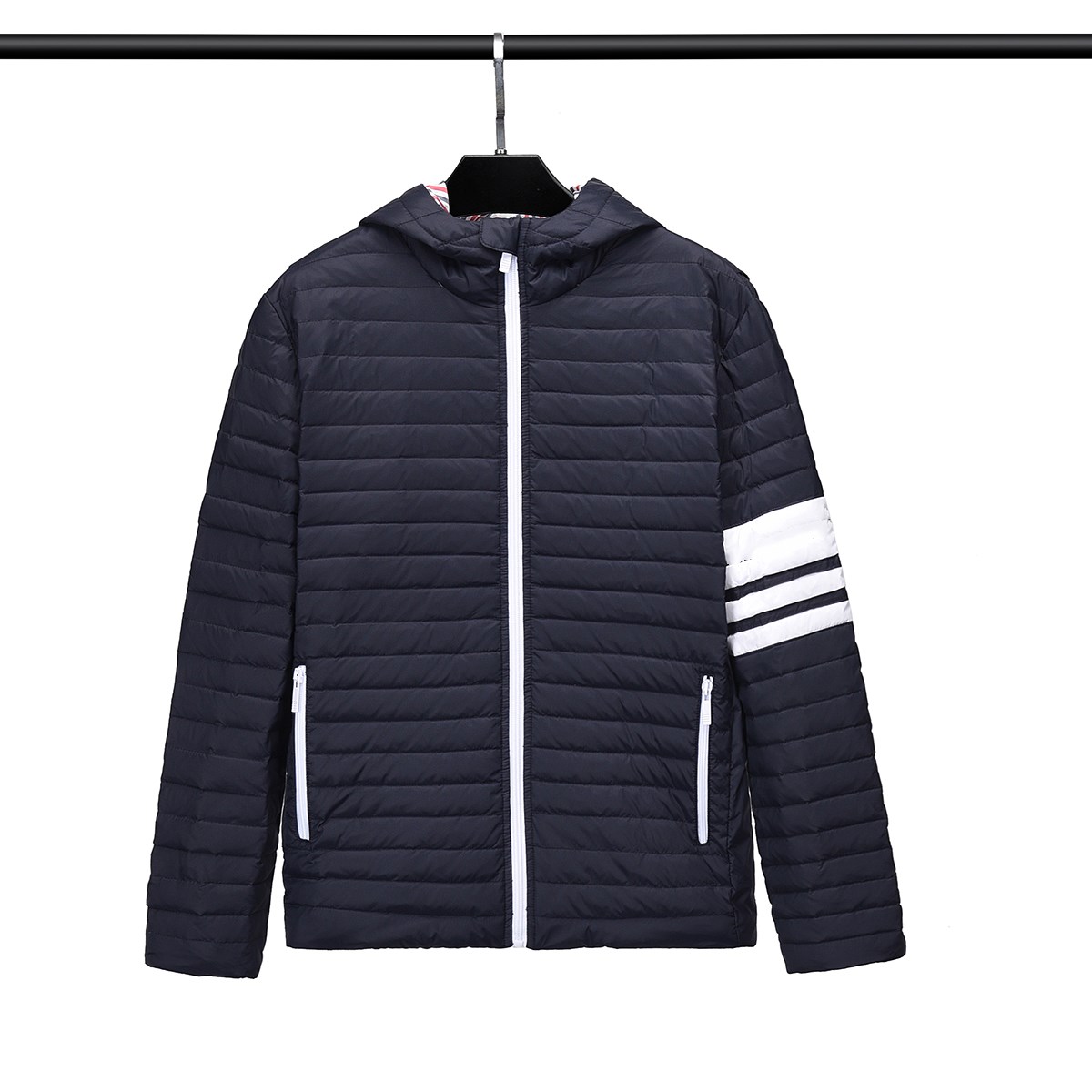 

Men's down jacket new long-sleeved casual hooded zipper lightweight down jacket for men and women couples coat #, Blue