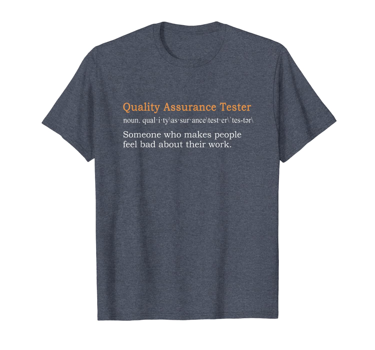 

hilarious quality assurance definition funny gift t-shirt, White;black