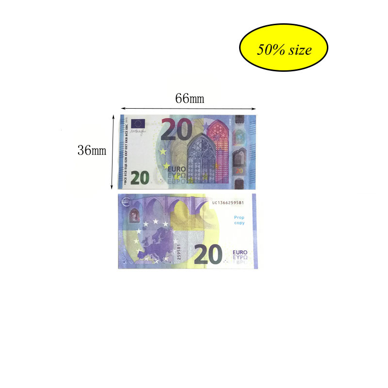 

Movie prop banknote 20 euro toy currency party fake money children gift 20 euros ticket faux billet