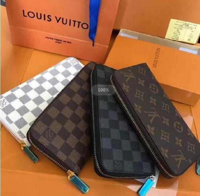 

LV LOUIS 1 VITTON Double Zipper Makeup Bag Women Leather Handbags Brand MICHAEL Shoulder Bags Men Clutch Purse