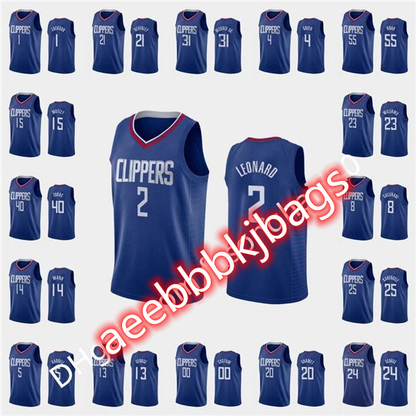 

Print Men's Women kids Any player Paul George Kawhi Leonard Lou Williams Montrezl Harrell Blue Basketball Jersey New Uniform, Black;red