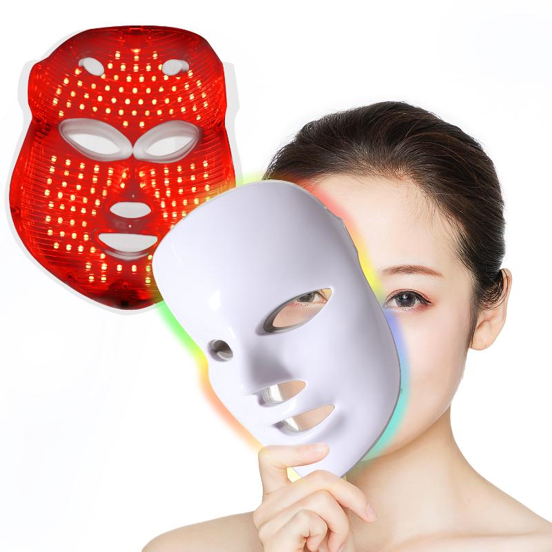 

Therapy Mask 7 LED Colors INFRARED LIGHT Skin Care Whitening Spots Device For Women Beauty Electric Massagers