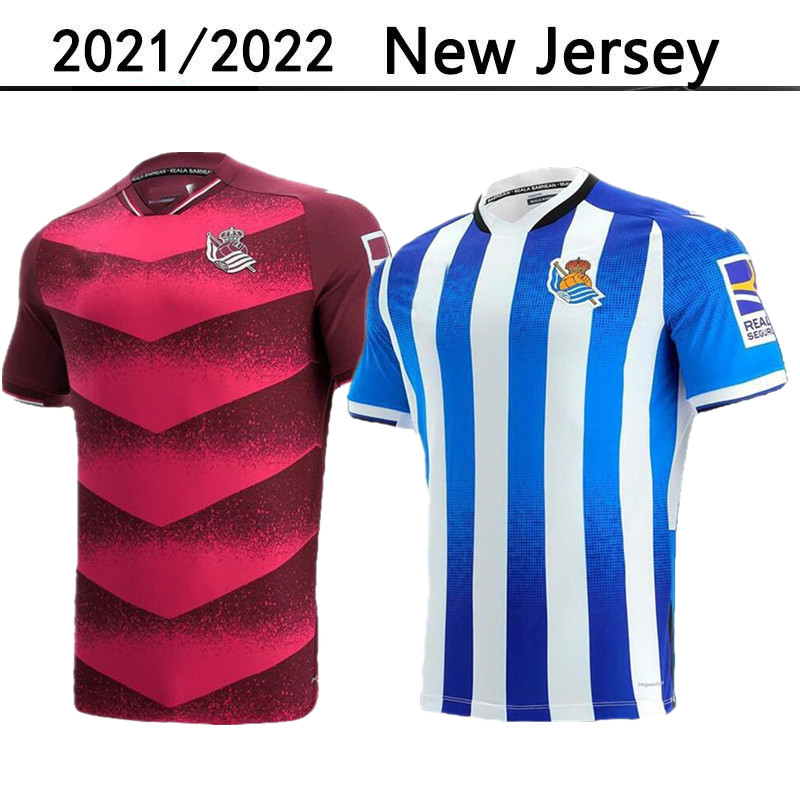 

21 22 Real Sociedad soccer jerseys 2021 2022 camisetas de fútbol Portu WILLIAN J. SILVA OYARZABAL Merino ZUBELDIA ISAK man kids kit home away dark maroon football shirts