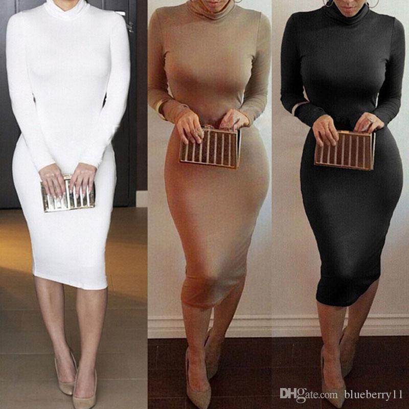 

winter soft cotton stretch black party dresses plus size skinny club wear gorgeous warm maxi bandage bodycon dress, Black;gray