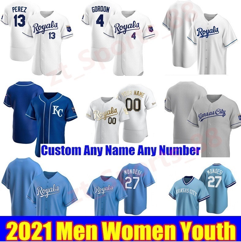 

20 21 Kansas City Men Women youth kids Royals Baseball Jerseys 16 Bo Jackson Whit Merrifield George Brett Bret Saberhagen Hosmer jersey, As shown in illustration