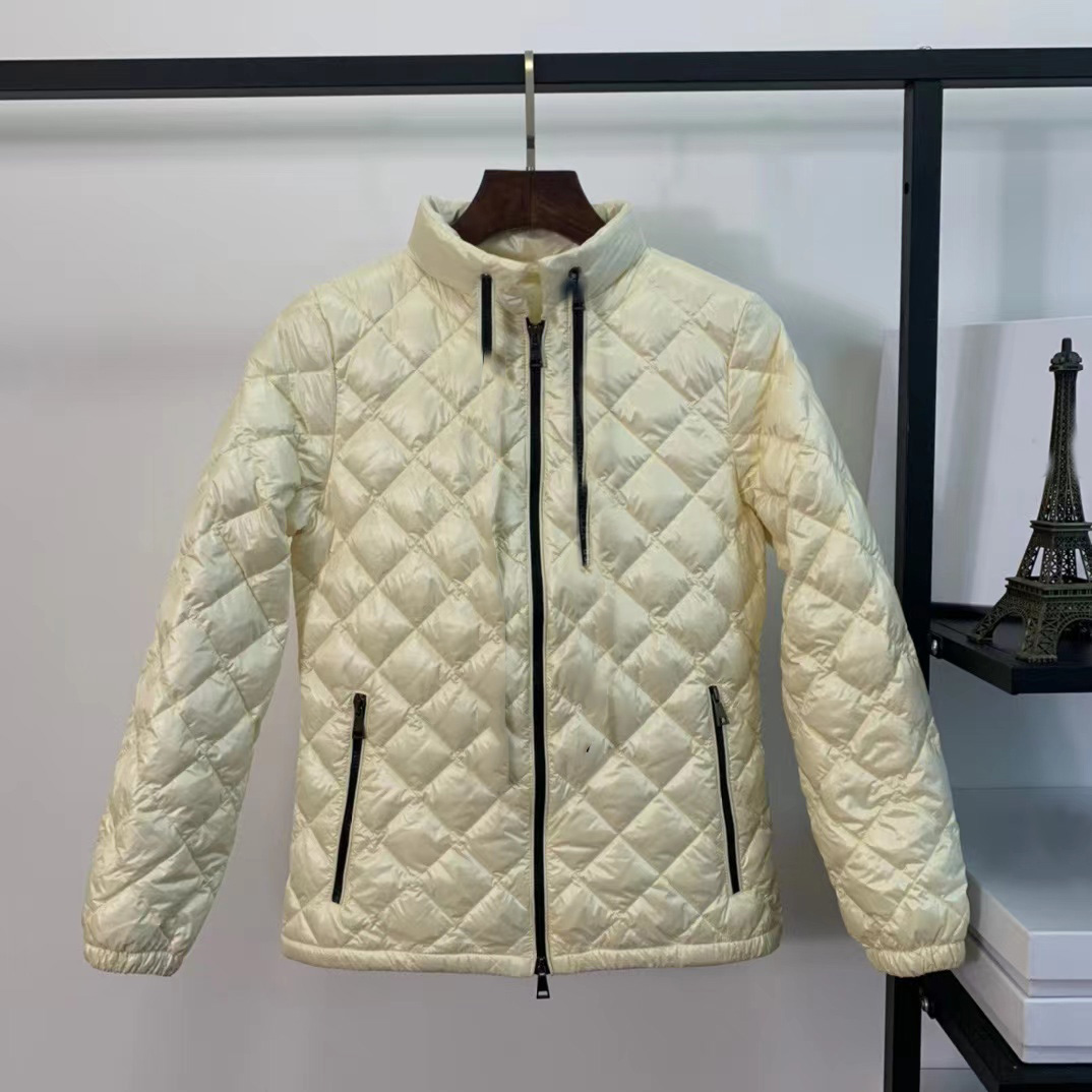 

Monclair ladies lightweight diamond down jackets French street trend 90 white duck down fashion designer puffer jacket, Extra shipping