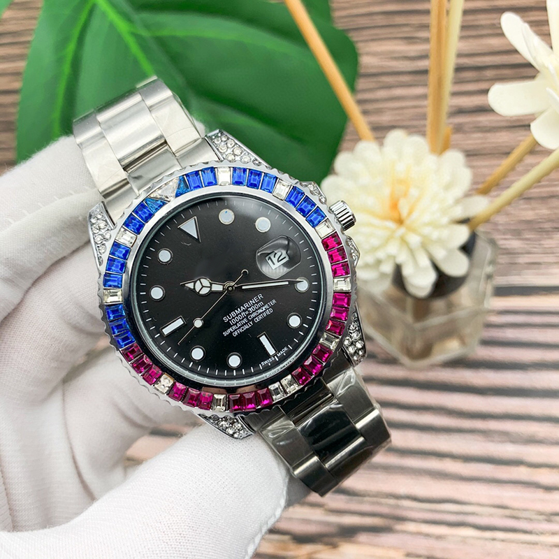 Luxury Orologio R watch submarine mens watches fashion dress gem case 42.5mm diamond dial designer wristwatches stainless steel strap quartz move-image-690852645