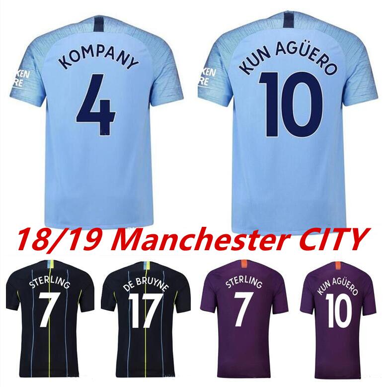 

Manchester soccer jersey 18/19 home away Edition G.JESUS CITY STERLING FERRAN DE BRUYNE KUN AGUERO third football shirts, Black;yellow