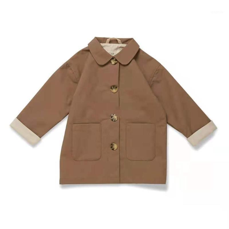 

Coat KS Brand Girls Trench 2021 Fall Autumn Winter Jacket Girl Children's Tops Clothing, Blue;gray