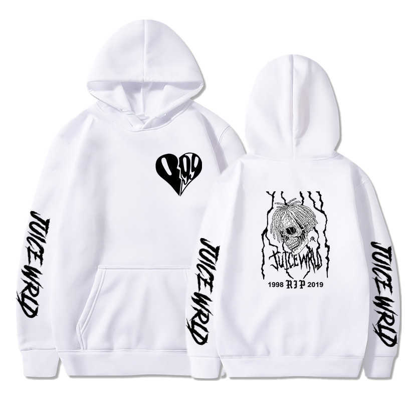 

Juice Wrld Hoodies Sweatshirts Men Women Harajuku Hip Hop Casual Hoody High Quality Winter Fleece Pullover Streetwear Sudaderas X0601, Black