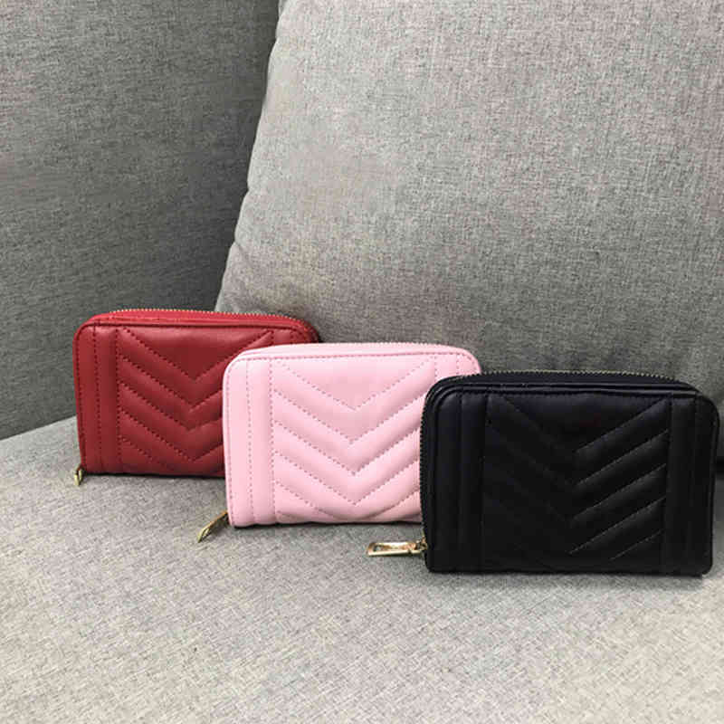 

Wallets Coin Purse Credit card package Clutch handbag Designer bag Mezzanine high quality wallet multicolor fashion casual single zipper female pu leather, Red gold y