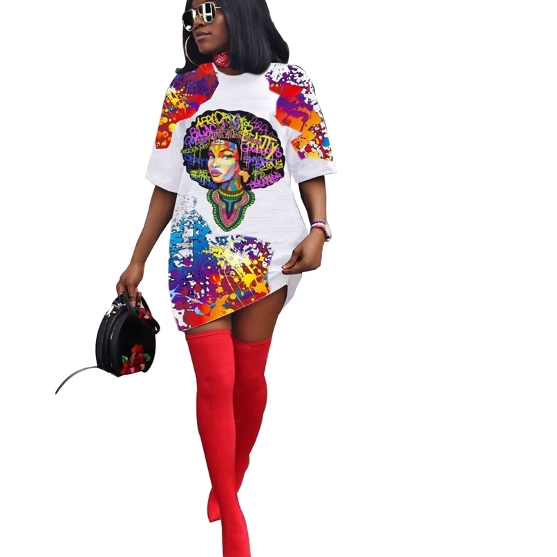 

Product Tie Dye Short Sleeve Loose Oversized Casual T-Shirt Top Dresses For Women Summer Cool Girl Lounge Wear 210525, Multi