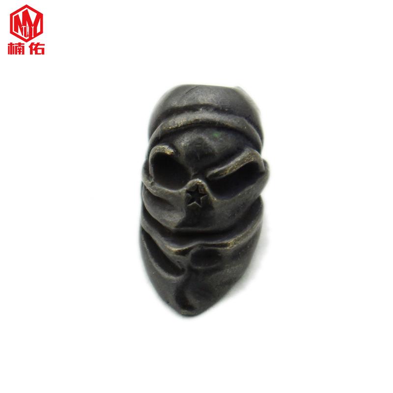 

Keychain Masked Skull Pendant Outdoor 1PCS Paracord Brass Knife Beads Gadgets