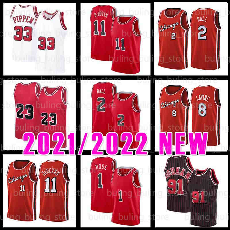 

Lonzo 2 Ball Bull Basketball Jersey Zach 8 LaVine DeMar 11 DeRozan Derrick 1 Rose Dennis 91 Rodman 23 Scottie 33 Pippen Michael Chicagos Alex 6 Caruso Retro Toni 7 Kukoc, Jersey(g n)