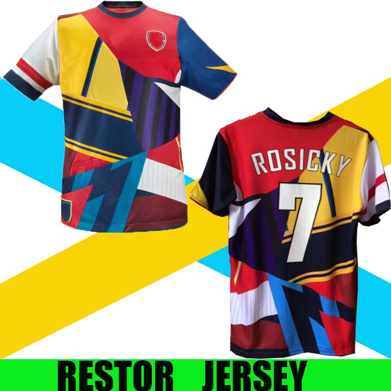

2014 FA Cup 20th Anniversary Edition Retro soccer jersey Vintage PIRES REYES BERGKAMP Final football shirt HENRY rosicky 14 Özil Giroud, 2014 20th edition