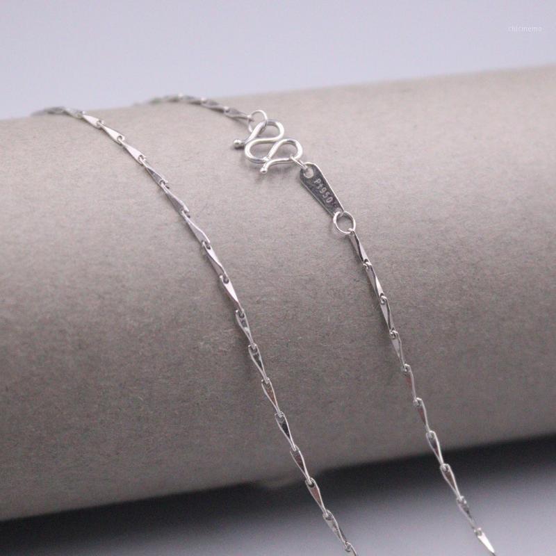 

Chains Real Platinum 950 Necklace Women's Female 1.0mmW Melon-shaped Chain 16.9inch Neckalce Pt950 Jewelry