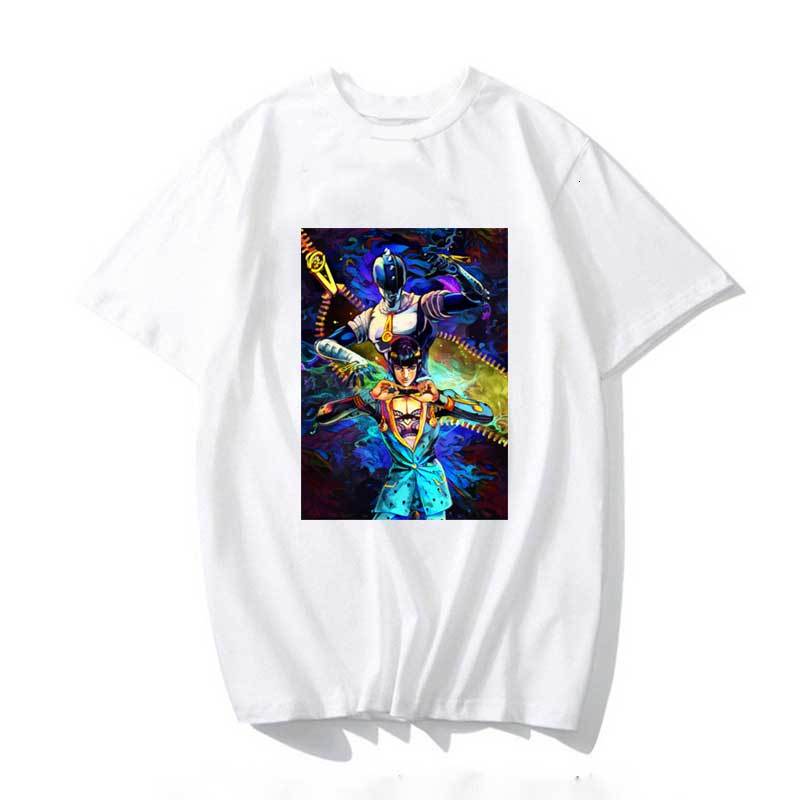 

Men's T-Shirts 2021-jojo adventure bizarre sticky fingers and shirt of kawaii men tops cartoon graphic karate drawings unisex harajuku male, 167