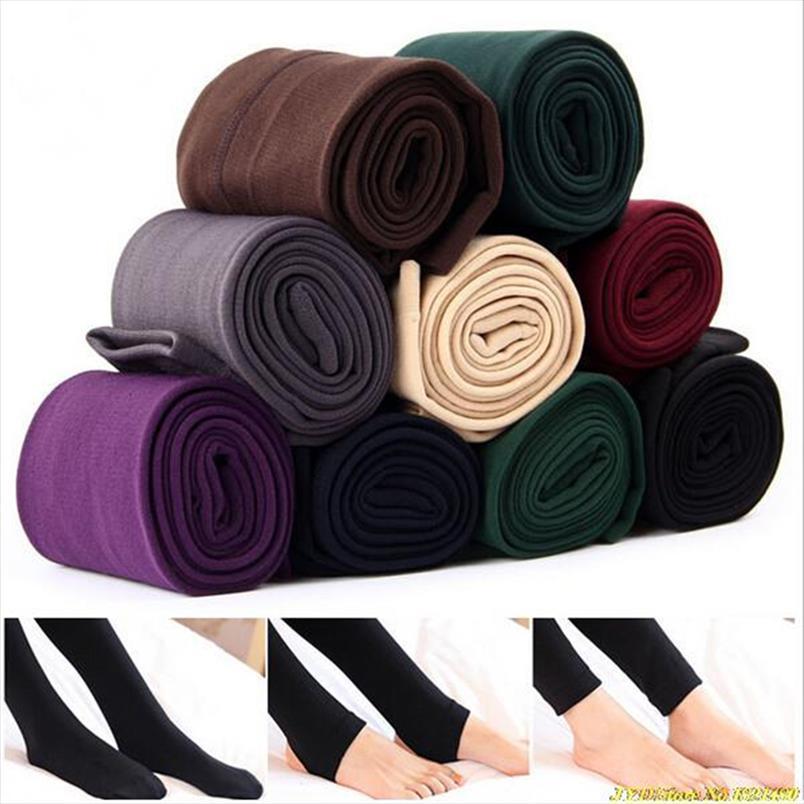 

casual warm slim velvet womens legging knitted skin black leggins