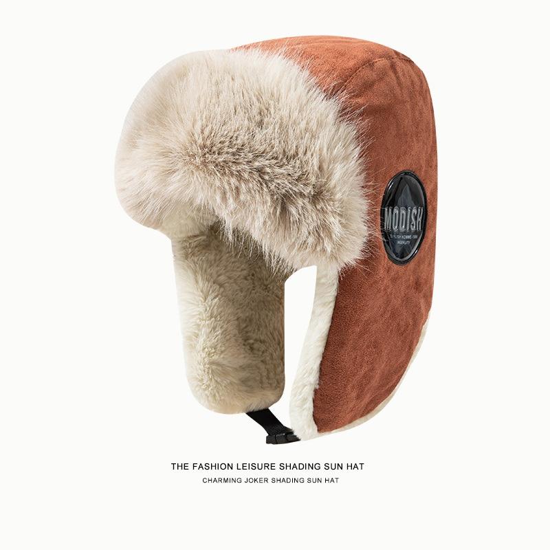 

Berets Earmuffs Protection Bomber Cap For Men Women Thick Windproof Ear Unisex Casual All-Matching Warm Winter Hat