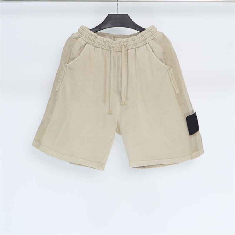 Summer cotton Old style Men&#039;s Shorts washing leisure time street easy lovers Beach pants Solid color Purple Badge-image-706620876