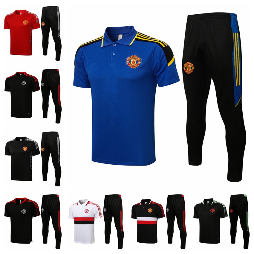 

2122 Manchester Soccer Polo Jacket Football Tracksuits maillot foot BRUNO FERNANDES MARTIAL UTD UNITED Survetement Chandal Training Suit MU016, 15