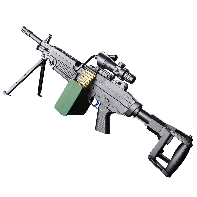 

M249 Manual Electric in 1 Water Toy Gun Model Survival Chicken Equipment Grab Children Machine Boys Birthday Gift