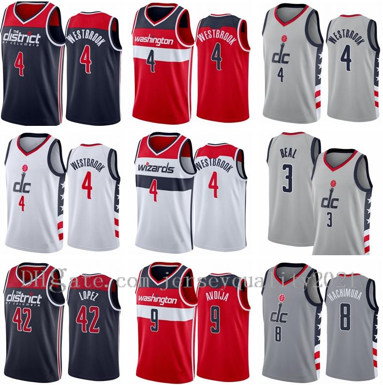 

Printed Basketball Jersey Bradley Beal 3 Russell Westbrook 4 Rui Hachimura 8 Robin Lopez 42 Cassius Winston 5 Deni Avdija 9 City Grey Cheap, Photo 2