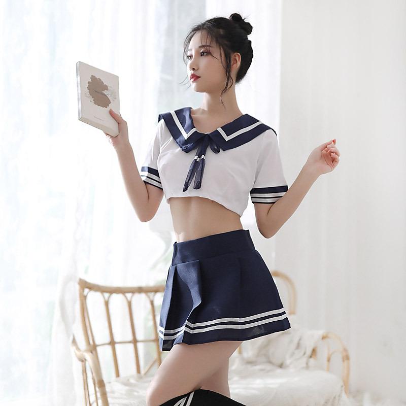 

Clothing Sets Japanese Jk School Uniform Anime Cosplay Sexy Woman Dress Student Mini Skirt Sailor Suit Cute Homewear Set Fashion Korean 2021, Color1
