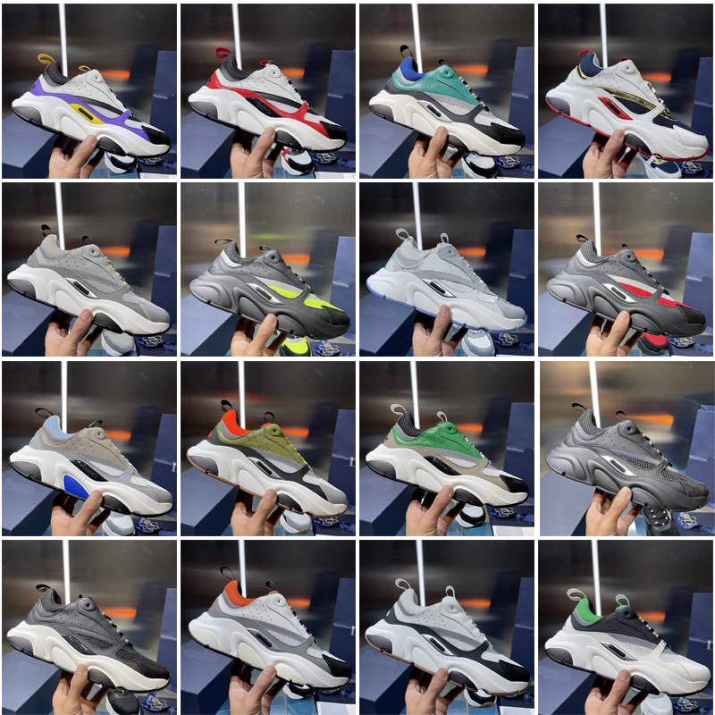 

Casual Shoes Grey Pale Pink High Quality Green B22 Sneaker Calfskin Trainers Men Women Flat Outdoor Sport Retro Patchwork with box, White orange