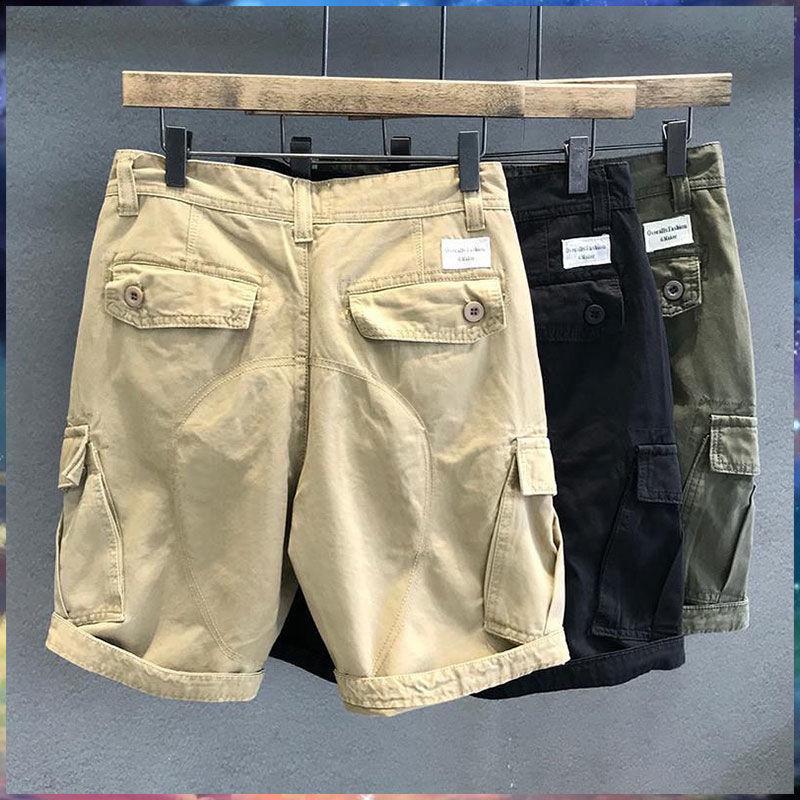 

Men's Shorts Men 's Summer Multi-Pocket Workwear Five-Point Casual Large Size Loose, As picture