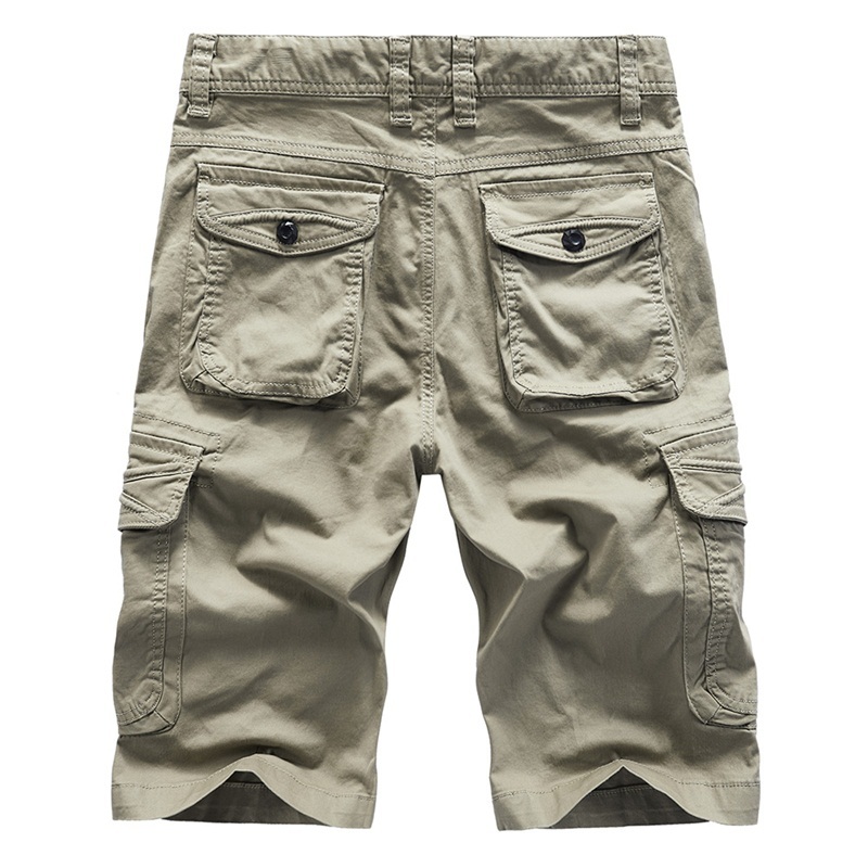 

Men's Pants Cargo Shorts Men Summer Casual Loose Cotton Large Size 4XL Khaki, Larmy green