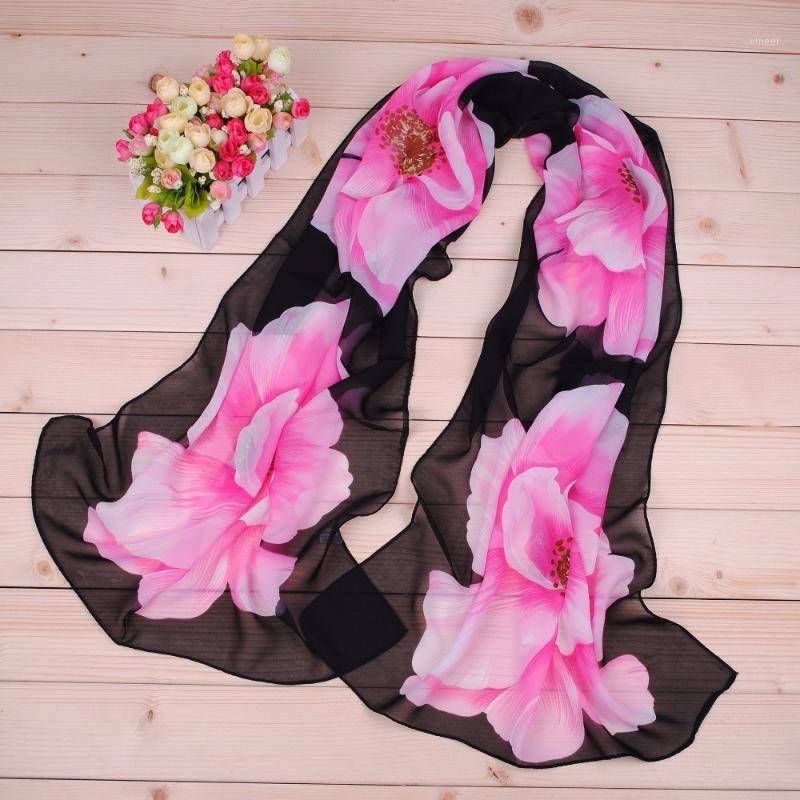 

Scarves Chiffon Scarf Female Summer Autumn All-match Long Design Air Conditioning Cape Silk Shawl, Blue;gray