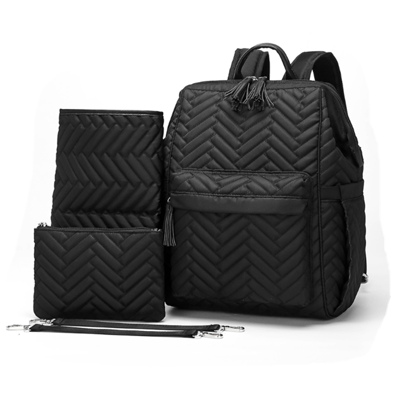 

Diaper Bags 5pcs/Set Mummy Maternity Nappy Bag Large Capacity Baby Travel Backpack Nursing For Care Women Fashion, Black