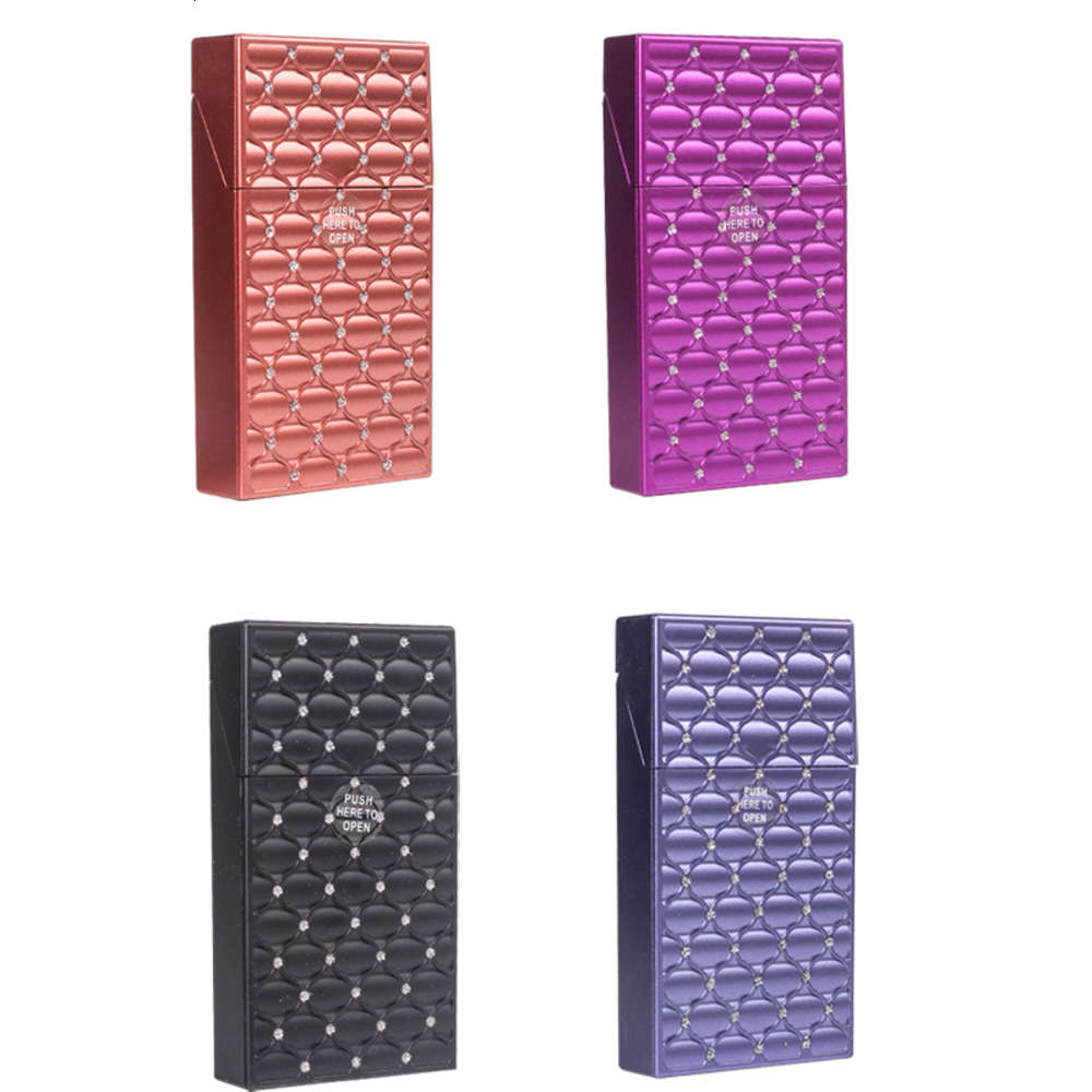

Cigarette case Lengthened men women's fine individual drip drill snap box moisture and pressure proof portable cigarette case 20
