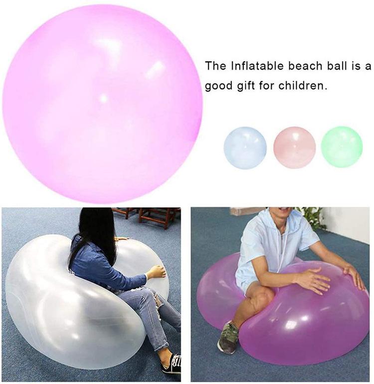 

XMY Kids Inflatable Gift Outdoor Soft Air Water Filled Bubble Ball Magic Blow Up Balloon Toys Fun Party Game, Yellow