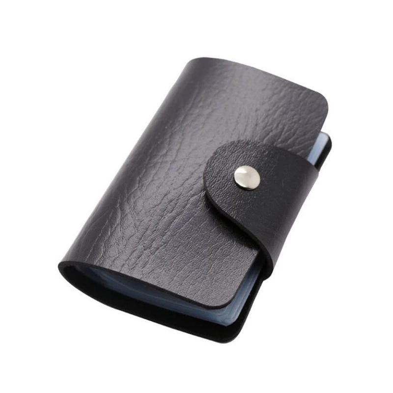 

Card Holders Leather Function 24 Bits Case Business Holder Men Women Credit Passport Bag ID Wallet Fashion, 1pc