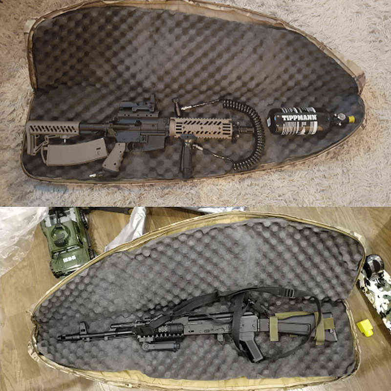 

72cm Tactical Nylon Gun Carrying Bag Molle Rifle Gun Case Airsoft Paintball Rifle Shoulder Bag For AK 47 M4 AR15 W220225, Black