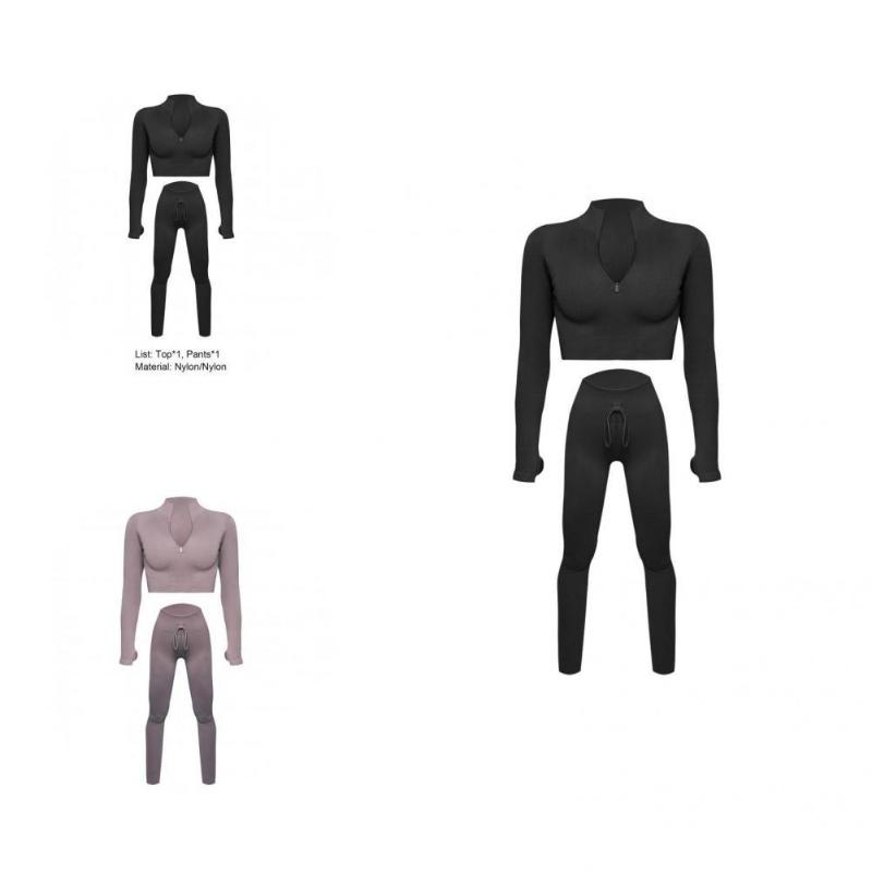 

Gym Clothing Sexy Comfy High Elastic Yoga Leggings Set Sportswear Sport Suit Lift Bu For Running, White;black