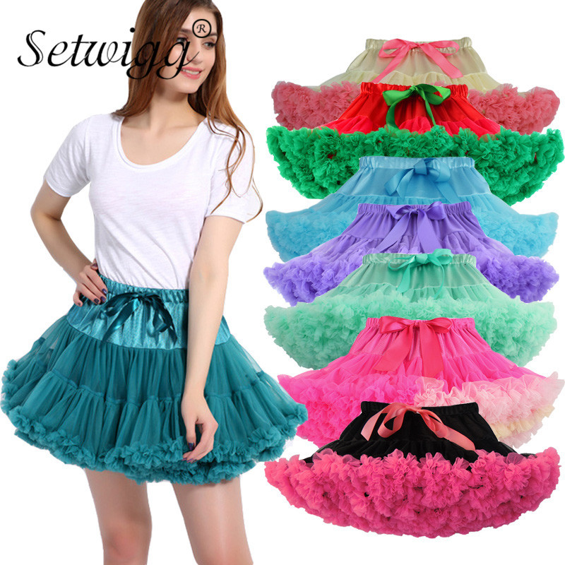 

skirts Sweet Ball Gown Short Ruffled Pleated Layered Tulle Candy Mini Princess Skirts Sashes Pink Blue Burgundy Purple Tutu Skirt, 24