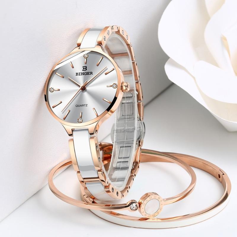 

Fashion Rose Gold Ladies Watch 2021 Ceramic Strap Japan Quartz Watches For Women Waterproof Luxury Dress Relogio Feminino Wristwatches