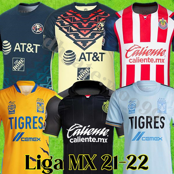 

large size:XXXL 21 22 club america soccer jerseys UANL Tigres 2021 2022 chivas Guadalajara mx liga football shirt maillots de foot