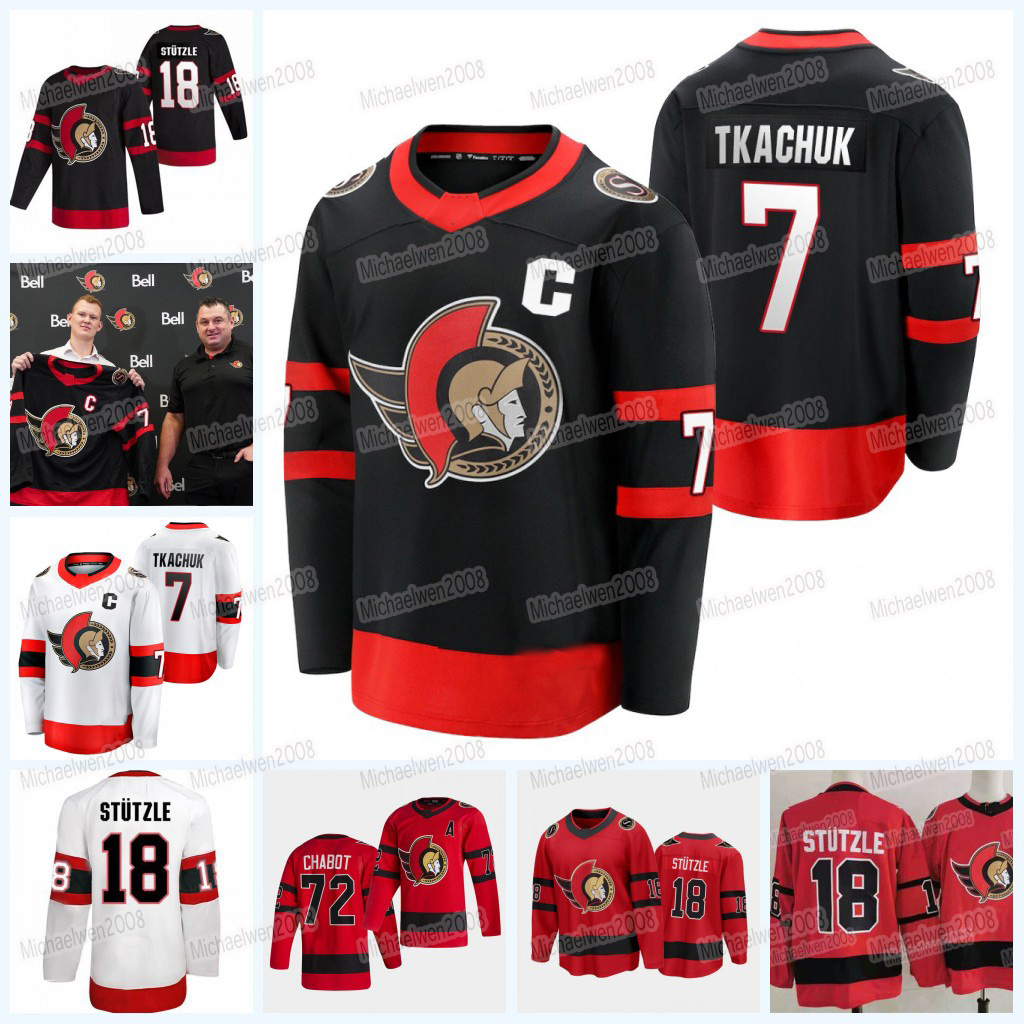 

Brady Tkachuk Ottawa Senators 2021-22 Hockey Jersey Tim Stützle Thomas Chabot Matt Murray Connor Brown Craig Anderson Zaitsev Filip Gustavsson Chris Tierney, Women