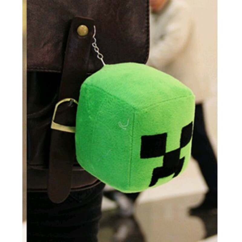 

My world coolie afraid of s plush toys children sleeping pillow boy gift doll JJ strange square head 12cm key ring