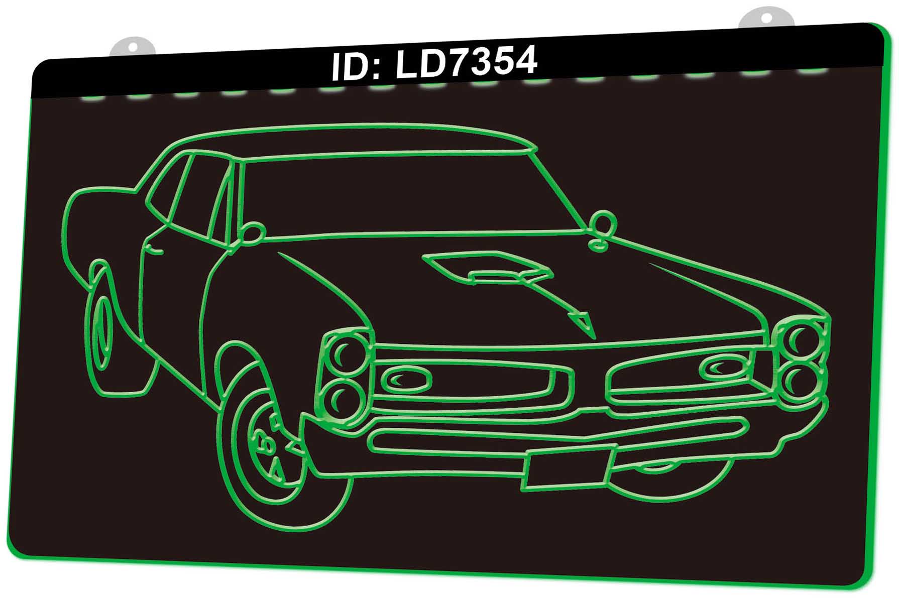 

LD7354 Car Racing Old 3D Engraving LED Light Sign Wholesale Retail