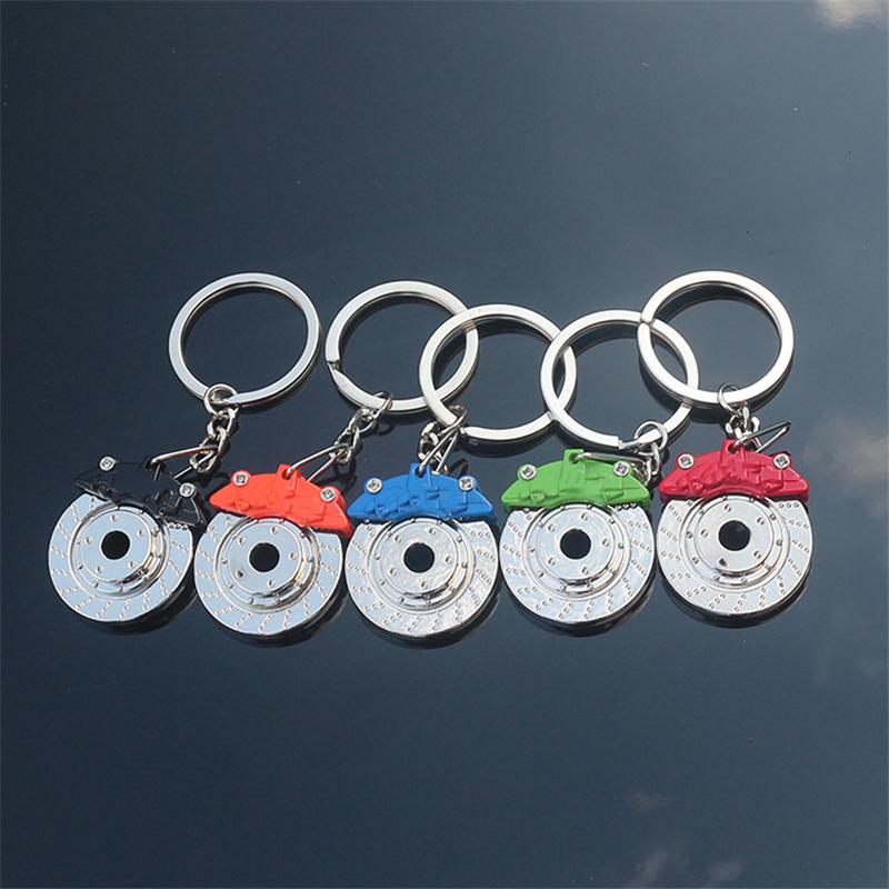 

Keychains Cute Metal Auto Parts Disc Brake Keychain Calipers Key Ring For Car Pendant Chain Men Gift Trinkets