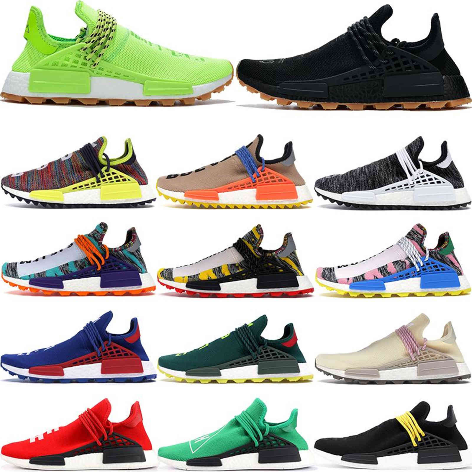 

Nmd Hu Human Race Men Women Running Shoes Pharrell Williams Infinite Species Solar Pack R1 V2 Triple White Orange Blue Mens Sports Sneakers, Real pictures contact us send to you