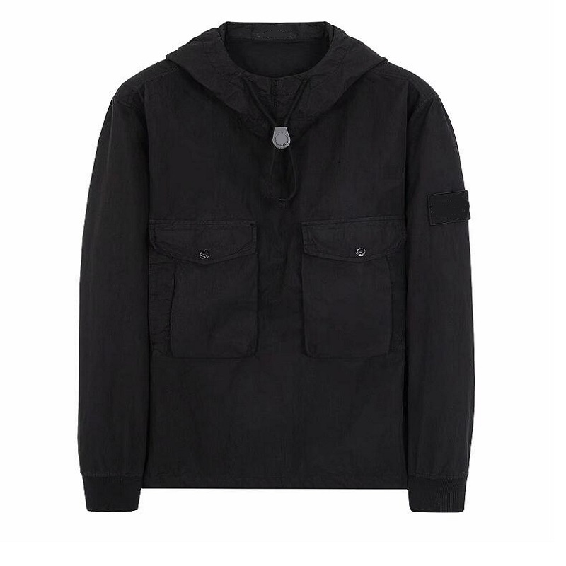 

Classic armband logo jackets youth European and American casual jacket men coat fabric rainwater anti sheath male hoodies, Black