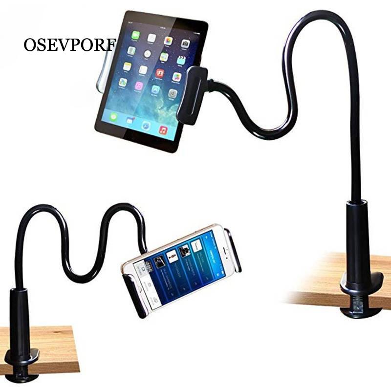 

Cell Phone Mounts & Holders Universal Lazy Holder Desk Bed Side Colorful Flexible Long Arm Clip Mount Stand For Sumsung S20 Mobile